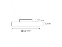 RINGO 60 P/N, B STROPNÍ ČERNÉ DALI/PUSH LED2 1110833D