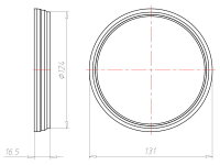 Prodlužovací prstenec, HaloX 100, výška 10 mm, do betonu KAISER 1281-21