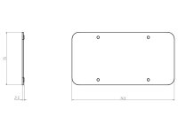 Víko obdelníkové krabice 145x75 mm KAISER 9062-90