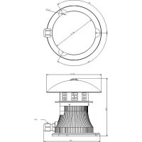 Siréna motorová MINICELEREST 12V ACDC IP44 96 dB M16 světle šedá 1 tón 42060