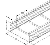 Kabelový žlab, 200x400x6000 mm, t=1,5 mm, bez děrování NIEDAX WRU 200.400 F