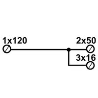 Distribuční blok DTB 120/2x50+3x16 šedý ELEKTRO BEČOV UB12050.21