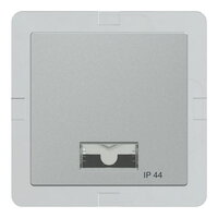 Klapka, Merten System M, s okénkem, IP44, aluminium, matný plast 433760