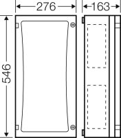 Prázdná skříň ENYSTAR, 216x486x136mm, průhledné dveře HENSEL FP 0311
