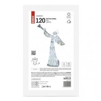 LED vánoční anděl ratanový, 130 cm, vnitřní, studená bílá