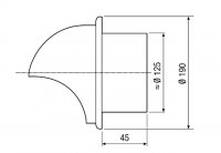 Maico 0151.0378 LH-V2A 12 nerezová větrací hlavice