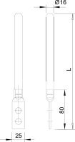 OBO 101 F2000 Jímací tyč, 2000mm, Ocel, žárově zinkováno