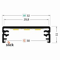 AL profil FKU15 G/W pro LED, bez plexi, 2m, surový FK TECHNICS 4731610