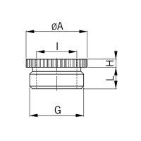 Závitová redukce kruhová vroubkovaná Pg21/M25 kov dél záv 7,5mm AGRO 3545.21.25