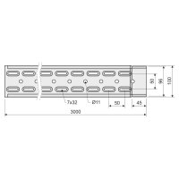 Kabelový žlab 35x100x0,75 sendzimir (Jupiter) KOPOS KZI 35X100X0.75_S