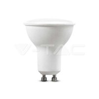 LED Spotlight 5W GU10 SMD White Plastic Milky Cover 3000K 6PCS/PACK , VT-2225