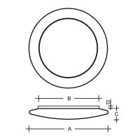 Stropní svítidlo Rondo 450mm 19,7W 3000K 2130lm LUCIS S34.K1.R450