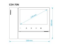Commax CDV-70N BÍLÝ CDV-70N bílý, barevný sluch videotelefon