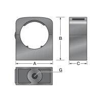 UHE P11 universal holder černá MURRPLASTIK MR-83621854