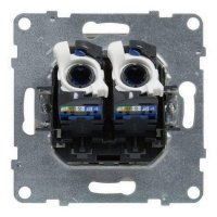 LEGRAND SUNO BÍLÁ DATOVÁ ZÁSUVKA DVOJITÁ 2X RJ45 CAT.6, UTP NESTÍNĚNNÁ, LCS3