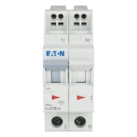 PLI-C16/1N Jistič PLI (bezšroubové svorky nahoře) char C 1+N-pólový 10kA 16A