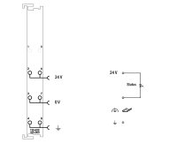 Potenciálové napájení DC 24V Rozš. teplota světle šedá WAGO 750-602/025-000