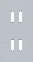 2násobný čelní panel, svislý, NIKO Rocker alu GREY BRUSHED 155-56852