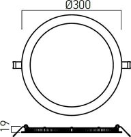 XFLAT REC. RND. PANEL 30W 220-240V AC 30