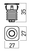 XSKY REC. SQ. SPOT 1W 350mA 2-4V DC 4000