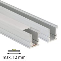 Nášlapný hliníkový profil BK, 21x26 mm, mléčný difuzor, komplet, 1 m