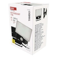LED reflektor TAMBO se senzorem pohybu, 10 W, 1000 lm, černý EMOS ZS2912