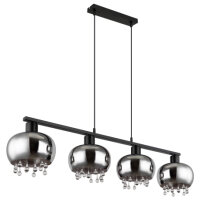 Závěsné svítidlo CORRY černá 4xE27 LED, Max. 9W 230V GLOBO 15839-4H