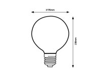 Fil. LED, E27 G95,12W, 1521lm,4000K,