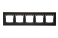 Rámeček 5-násobný Simon 54 Nature, IP20/IP44, skleněný ztuhlá láva DRN5/73