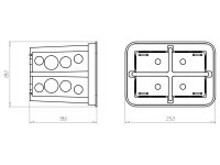 Spojovací box 250x180x185 mm, do betonu KAISER 9916.21