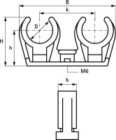 Příchytka Push-fit (dvoj.) 10mm WALRAVEN 0853210