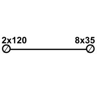 Distribuční blok DTB 2x120/8x35 šedý ELEKTRO BEČOV UB2120BK21
