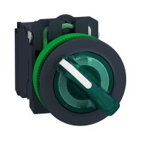 Ovl. Otočný prosvětlený, Ze, 2 pozice pevné, 120V AC/DC SCHNEIDER XB5FK123G5