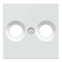 Centrální deska, Merten System M, anténa, 2 otvory, active white, lesklý plast