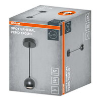 LED SPOT SPHERAL BLACK 1XGU10 PENDANT OSRAM 4099854588525