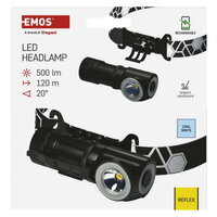 LED nabíjecí čelovka P3544, 500 lm, 120 m, Li-Ion 800 mAh EMOS P3544
