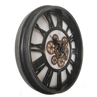 Nástěnné hodiny OPHELIA černá, římský ciferník, d510 mm GLOBO B992527