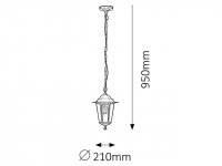 Velence E27 1x 60W IP43 černá RABALUX 8208