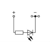 Svorka pro moduly 3vodič. červená LED šedá 1,5mm2 DC24V Wago 279-674/281-434