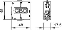 OBO C 25-B+C 0 Vrchní díl, jiskřiště mezi N a PE 255V