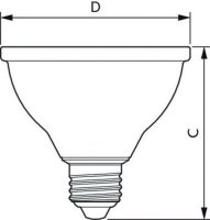 LED žár. E27 9,5-75W 830 760lm stm.