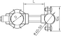 OBO isFang TR100 100 Nosič isFang pro montáž na trubku o 50-300mm Nerez