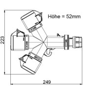 rozbočovač IP44 3 x 16A/230V 3p, vstup k PCE 9432002