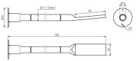 Dehn 419041 Přechod uzemnění s měděným vodičem H07V-K M16 80X30mm L500mm