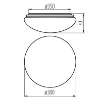 Přisazené svítidlo s čidlem CORSO LED V2 24-NW-SE (starý kód 31101) KANLUX 31225