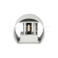 6W Wall Lamp White Body Round IP65 Natur