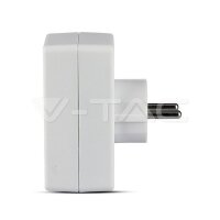 4 Outlet Adapter 2.5A  White Label + Pol
