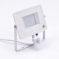50W LED Sensor Floodlight SAMSUNG CHIP Cut-OFF Function White Body 6400K VT-50-S