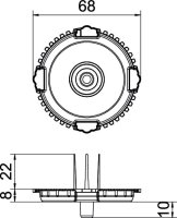 OBO ZU 60-SD Signální víko pro krabice pod omítku O60mm Polyetylén PE