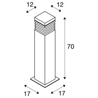 ARROCK GRANITE 70 stojanova sul a pepr 230V E27 zarovka 15W IP44 SLV 231411